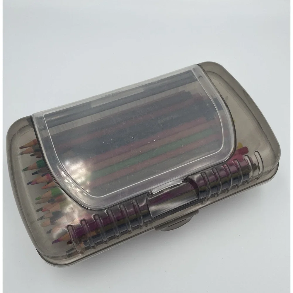 Lot Of 71 Staedtler Colored Pencils W/ Pen & Gear Double Decker Plastic Case Art - Picture 7 of 9
